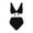 Black, variant on Maternity Swimsuit Two Piece V Neck High Waisted Ruched Pregnancy Bikini Bathing Suit Bump-Friendly Swimwear