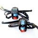 thumbnail image 4 of Interruptores de control de manillar izquierdo y derecho yuxing 12 V resistentes al agua rojo azul negro, 4 of 5