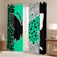 thumbnail image 2 of Homewish Fashion Butterfly Teens Curtains Pack of 2 (42x84 Each), Modern Zebra Cheetah Print Curtains Blackout, Chic Green Polkadots Bedroom Curtains, Curtains and Drapes Decor, 2 of 6