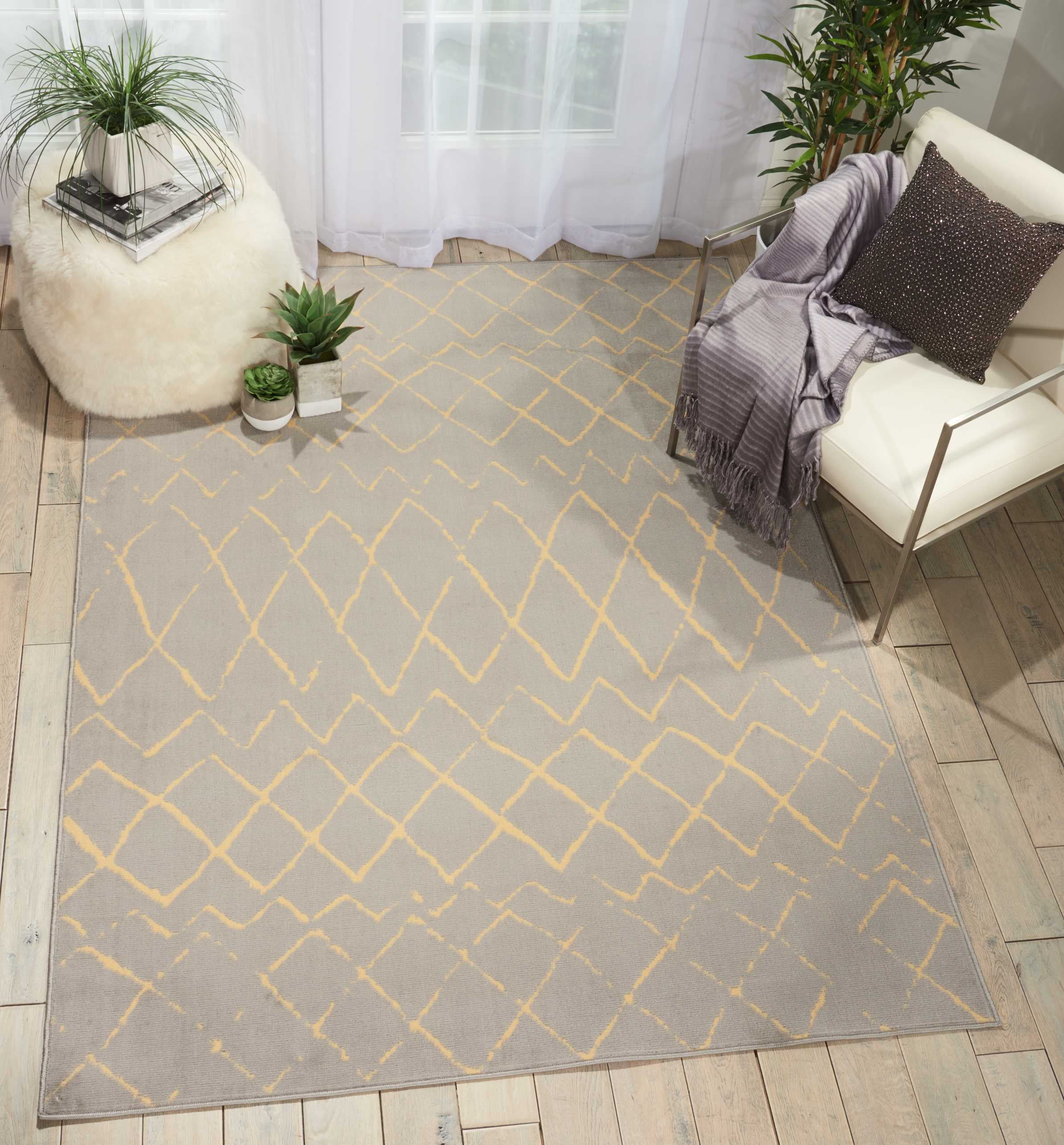 Desert Fields Contemporary Geometric Loomed Area Rug, 5' x 7'