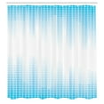 thumbnail image 3 of Ambesonne Modern Shower Curtain, Geometric Squared Design, 69"Wx84"L, White and Blue, 3 of 5