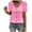 01- Pink, variant on Womens Summer Short Sleeve Round-Neck Solid Casaul Tops T-shirt Elegant Tank Tops Blouses (01- Black,4XL)