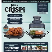 Ninja Crispi Glass Air Fryer 4-Qt, 4-in-1, Air Fry Bake Recrisp, Portable, Dishwasher Safe, FN101GY Cyberspace