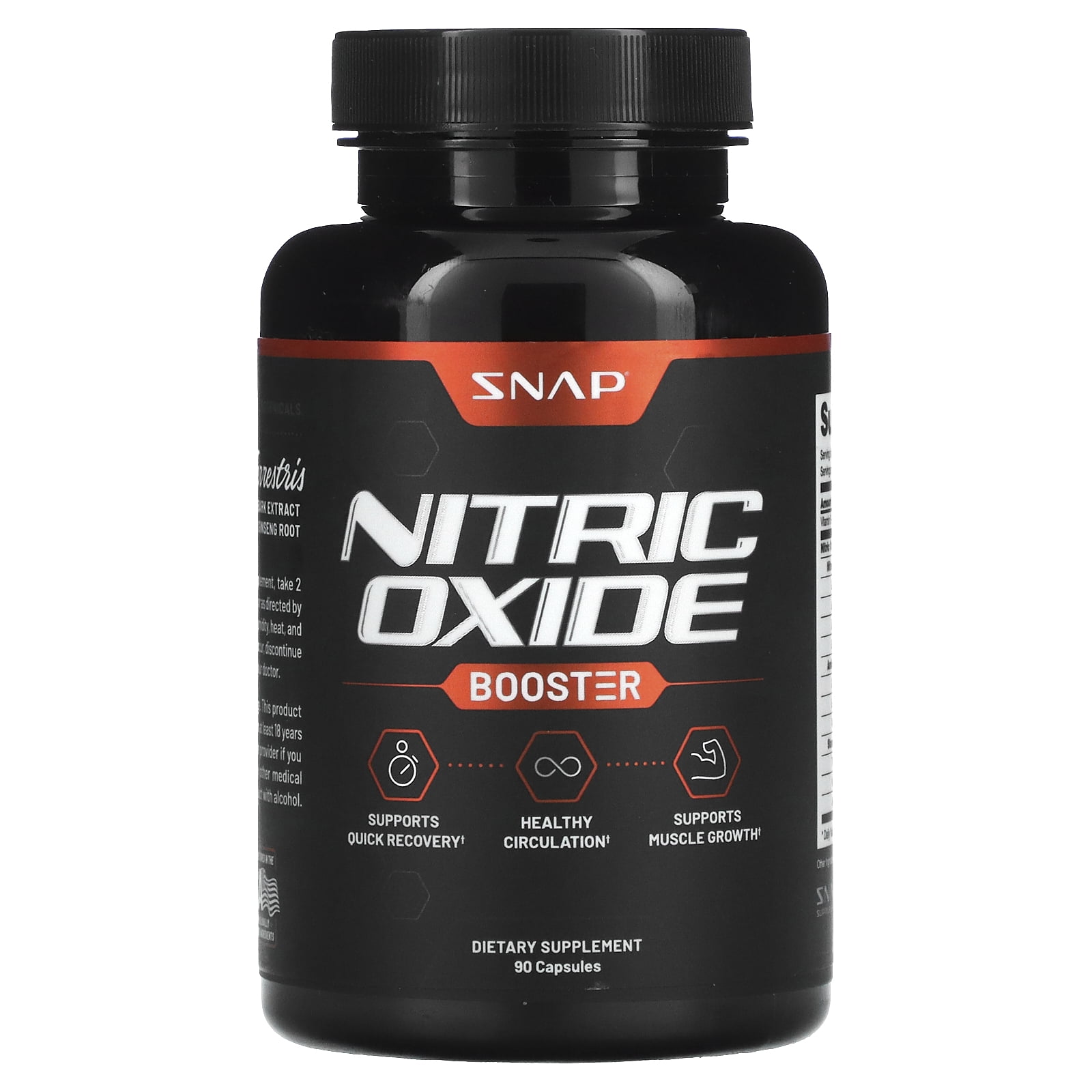 Nitric Oxide Booster, 90 Capsules, Snap Supplements