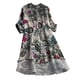 thumbnail image 1 of Mujeres Casual Lino Suelto Impreso Botón Manga Larga Camisa Larga Blusa Tops Fridja hj136, 1 of 4