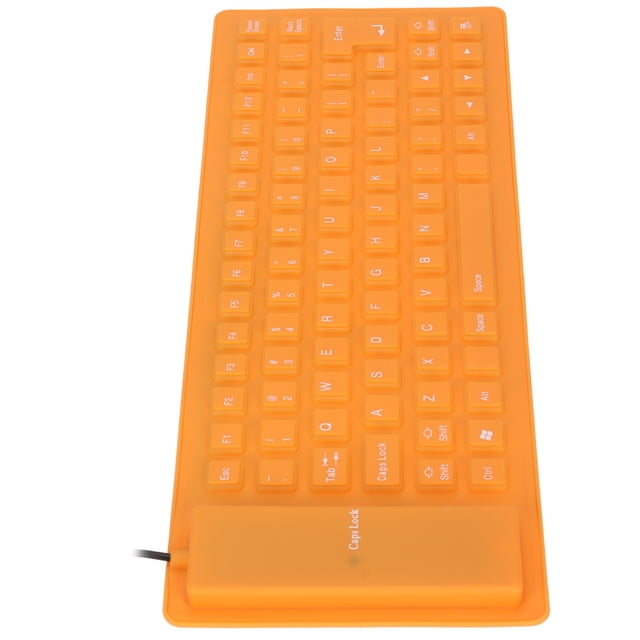 Foldable Silicone Keyboard, 85 Keys Silicone Keyboard, Rollup Silent Typing Soft Touch Keyboard with Fully Sealed Design for PC Notebook Laptop