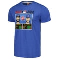 thumbnail image 2 of Men's Homage Dansby Swanson & Cody Bellinger Royal Chicago Cubs MLB Jam Tri-Blend T-Shirt, 2 of 3