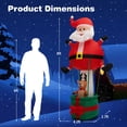 thumbnail image 3 of Spaco 8 Ft Inflatable Santa Claus and Reindeer with Self-Inflating Function, Christmas Inflatable Hot Air Balloon Decoration, Inflatable Santa Claus and Reindeer for Outdoor as Patio, Yard, Red, 3 of 5