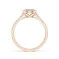 thumbnail image 2 of ANGARA Natural 0.11 Ct. Diamond Halo Engagement Ring in 14K Rose Gold for Women (Ring Size: 12), 2 of 9