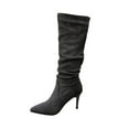 thumbnail image 2 of Wowcloth Women's Suede Knee High Boots – Fashionable Block Heel & Casual Fashion Style, Winter Warm Versatile Outfit, 2 of 8