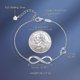 thumbnail image 5 of Pulsera de corazón infinito YONGSHENG plata de ley 925 ajustable Azul, 5 of 5