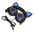 thumbnail image 2 of Wired Headphone, Cat Ear Design Cute Kids Headset Foldable  For Tablets, 2 of 8