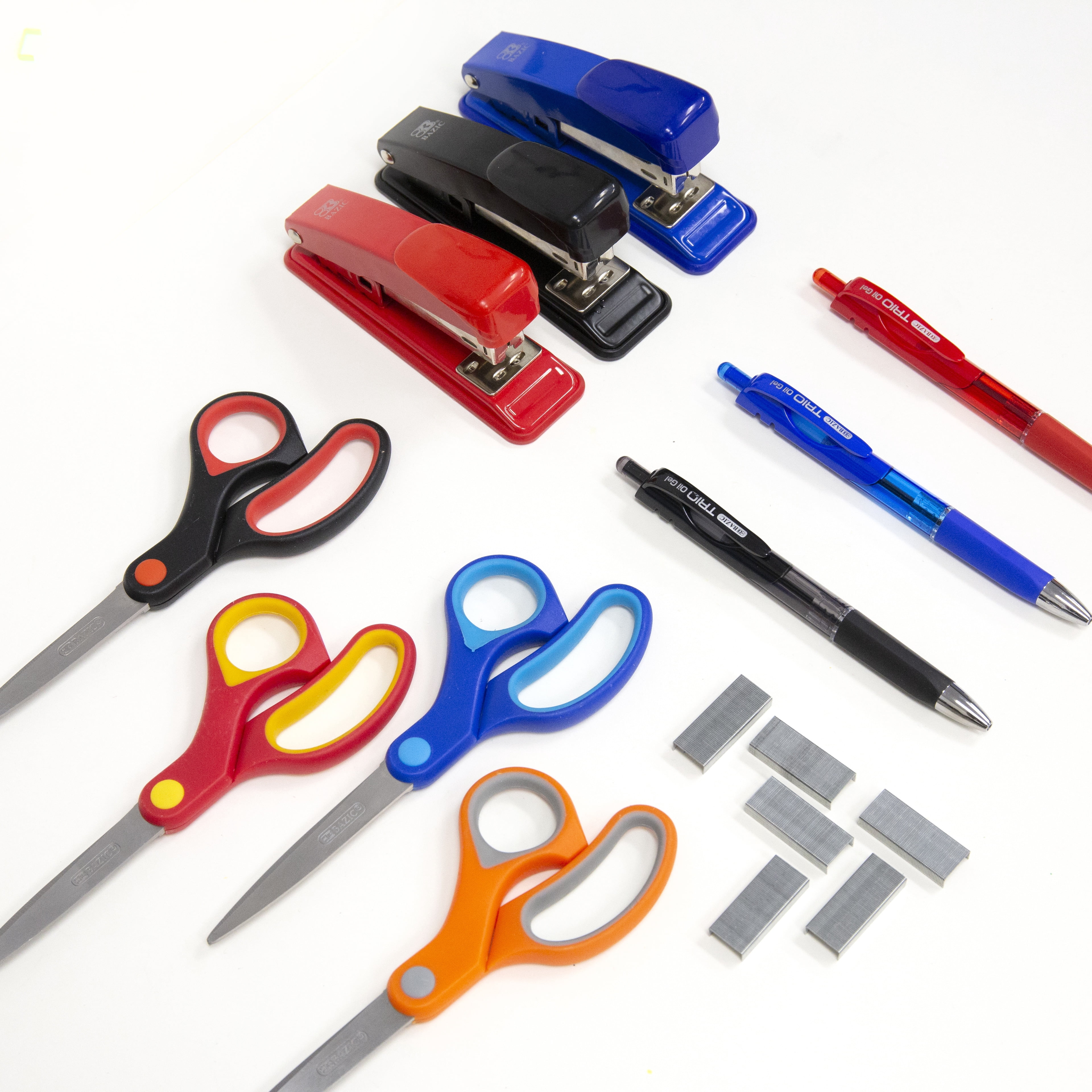 BAZIC Desktop Stapler, Durable Metal Staplers Standard (26/6), 3-Pack