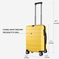 thumbnail image 2 of Equipaje de mano KROSER Hardside expandible 20 pulgadas, amarillo, 2 of 6