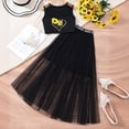 thumbnail image 6 of FASHOFT Girls Outfits Set Summer Sleeveless Crop Top With Mesh Layered Skirt Two Piece Coordinated Play Dress Girl Clothing Sets Black, 6 of 8