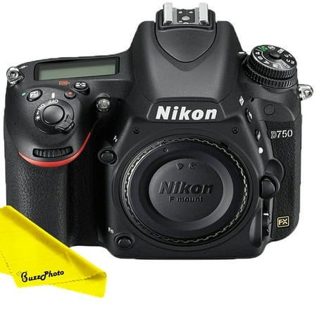 - Nikon D750 DSLR Camera (Body Only) with FREE Buzz-Photo Cleaning Cloth