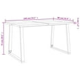 thumbnail image 4 of vidaXL Dining Table with Live Edge 140x80x75 cm Solid Wood Acacia, 4 of 5
