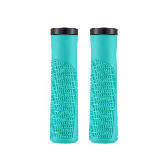Handlebar Grips,Rubber Handle Cover Ergonomic Not Easy Slip Grip Folding Bike Comfortable Soft Rubber Handle Cover,1 Pair Bike Handlebar Grips,Non-Slip Comfortable(Green 2pcs 5in)