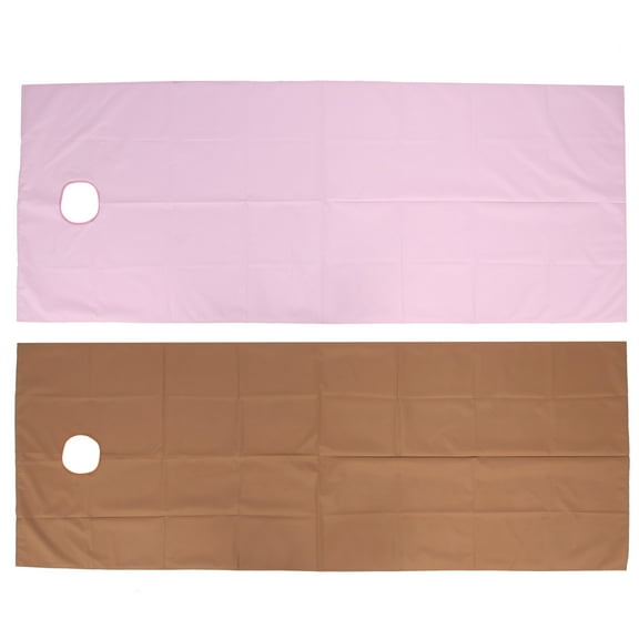 2pcs Beauty Salon Bed Sheet, Skin‑friendly Waterproof Oil Proof Massage Bed Cover with Face Breath Hole Massage Couch Cover Bed Sheet Beauty Bedsheet for Spa Beauty Salon Home[Coffee]