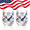 type-A 2PCS, variant on America 250th Anniversary Eagle Whiskey Glass, 1776-2026 Semiquincentennial Old Fashioned Tumbler, Patriotic Drinkware Gifts for Veterans, Dad, Men, 4th of July Independence Day Celebration Decor