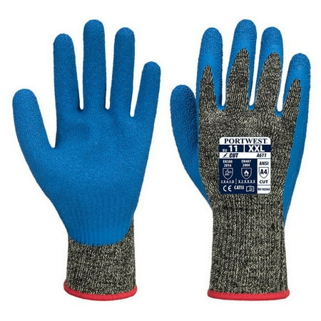 

Portwest A611 Aramid HR Cut Latex Glove Black/Blue 3X-Large
