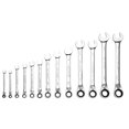 thumbnail image 2 of JET 13-Piece Long S.A.E. Reversible Ratcheting Combination Wrench Set, 700322, 2 of 5