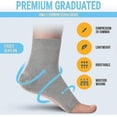 thumbnail image 2 of 1 Pair Ankle Compression Sleeve-open Toe Ompression Socks For Swelling, Plantar Fasciitis, Sprain, Neuropathy-nano Brace For Women And Men Beige, 2 of 2