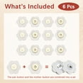 thumbnail image 4 of Uxcell 6Set Leather Snaps Buttons, Magnetic Snap Closures for Handbag/Purses/Sewing/DIY Craft/Clothes [White], 4 of 7