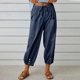 thumbnail image 1 of WILLBEST Pantalones Casuales elegantes para Mujer, Capri de Cintura Alta con Cordón y Bolsillos, Diseño de Pierna Ancha y Corte Corto para Un Uso Diario Cómodo. XXXXL, 1 of 7