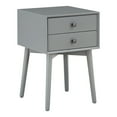 thumbnail image 3 of Furniture of America Berne Modern 2-Drawer Wood Indoor End Table, Gray, 3 of 9