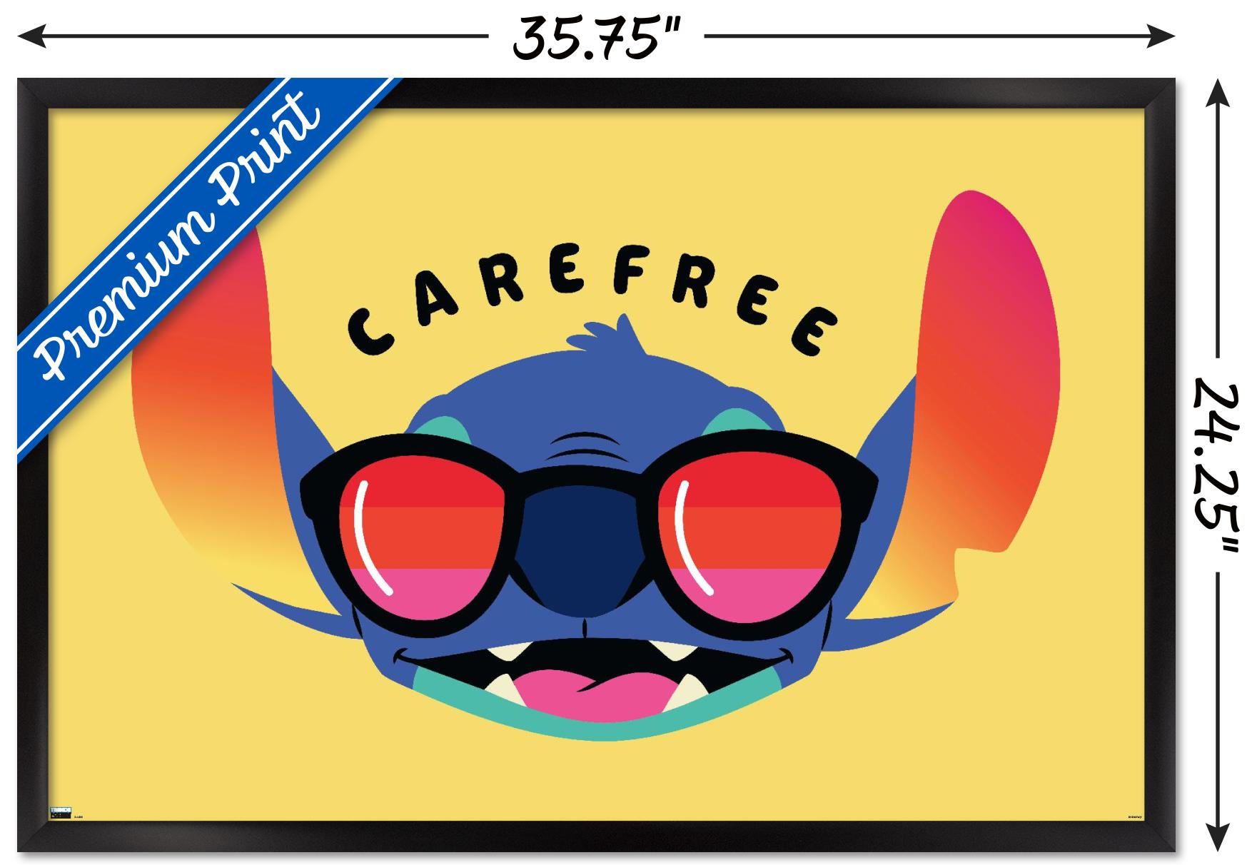 Disney Lilo and Stitch - Carefree Wall Poster, 22.375" x 34" Framed