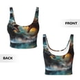 thumbnail image 5 of Lsque White And Red Sketch Dragon Printed Women'S Sports Bra, Compression, Moisture Wicking, High-Impact Sports Bra For Women,Supportive sports bra-Large, 5 of 9