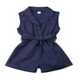 thumbnail image 1 of Vêtements pour Bébés Filles Sans Manches Combinaison Ensemble Bleu 2-3 Ans, 1 of 8