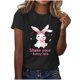 thumbnail image 2 of Camisas de Manga Corta para las Mujeres Moda Casual Impresión Cuello Redondo Suéter Tee Blusas, 2 of 4