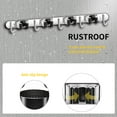 thumbnail image 4 of 1Pack Grey Broom Hook Holder Wall Mount Mop Organizer Holder Stainless Steel Storage Hook Kitchen Bathroom Organization Accessories（1 Racks and 2 Hooks）, 4 of 5