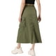 thumbnail image 3 of Falda Cargo para Mujeres INSPIRE CHIC con Cierre Midi de Longitud con Bolsillos Cintura Alta Moda Callejera Faldas Casual, 3 of 6