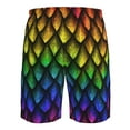thumbnail image 6 of Kll Dragon Scales Men'S Casual Summer Beach Shorts Hawaiian Shorts With Pockets-X-Large, 6 of 9