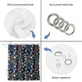 thumbnail image 7 of 66x72 Inch Shower Curtains for Bathroom, Tennis Rackets Fabric Bath Curtain Decor, Navy Blue Retro Flowers Ball Sports Waterproof Restroom Curtains Shower Set Accessories with 12 Hooks 66 Inch, 7 of 7