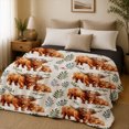 thumbnail image 2 of SPXUBZ Highland Cow Flannel Fleece Blanket, Farm Animal Pattern Throw Blanket, Soft Cozy Warm Blanket for Bedroom Sofa Home Decor, 2 of 5