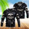thumbnail image 3 of Sudadera con capucha y cremallera vintage para hombre, estampado de calaveras, chaqueta de moda con estampado 3D, tendencia informal de calle, ropa de otoño e invierno para hombre, 3 of 5