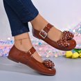 thumbnail image 5 of Willtoo Women's Dress Shoes Mary Jane Polka Dot Bow Ballet Flats Adjustable Buckle Strap Round Toe Non Slip Flat Shoes Party Wedding School Shoes, 5 of 5