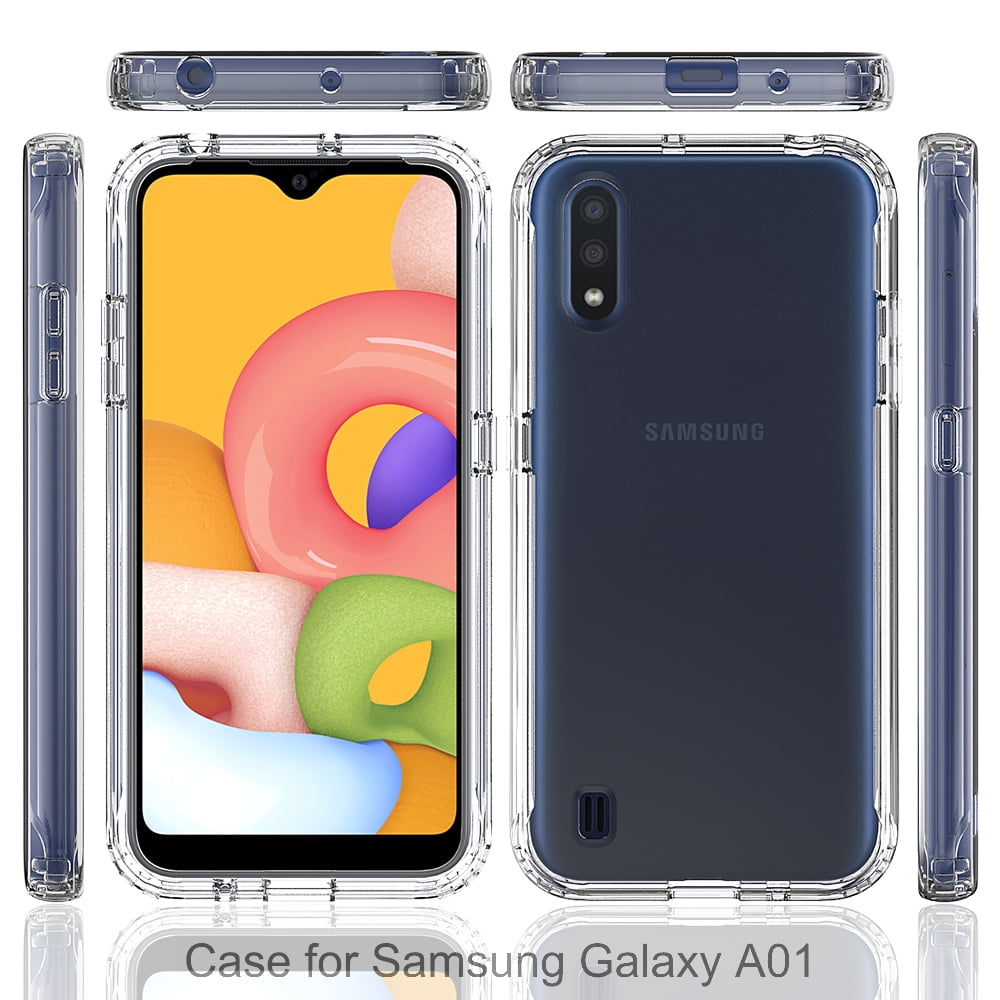 Samsung Galaxy A01 Case KAESAR Full Body Rugged Ultra Transparency Hybrid Protective Case With Built in Screen Protector for Samsung Galaxy A01 Purple Walmart