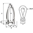 thumbnail image 2 of Wichard Captive Pin Twisted Shackle - Diameter 5mm - 3/16" [1422W], 2 of 2