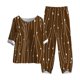 thumbnail image 1 of Puntoco Conjunto de traje de dos piezas con cuello redondo y manga corta estampado de verano para mujer Puntoco Puntoco-1006, 1 of 3