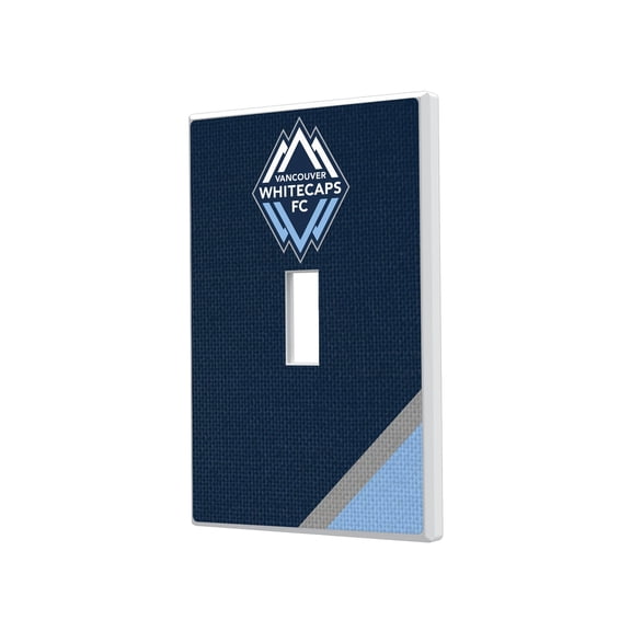 Vancouver Whitecaps FC Diagonal Stripe Design Single Toggle Lightswitch Plate