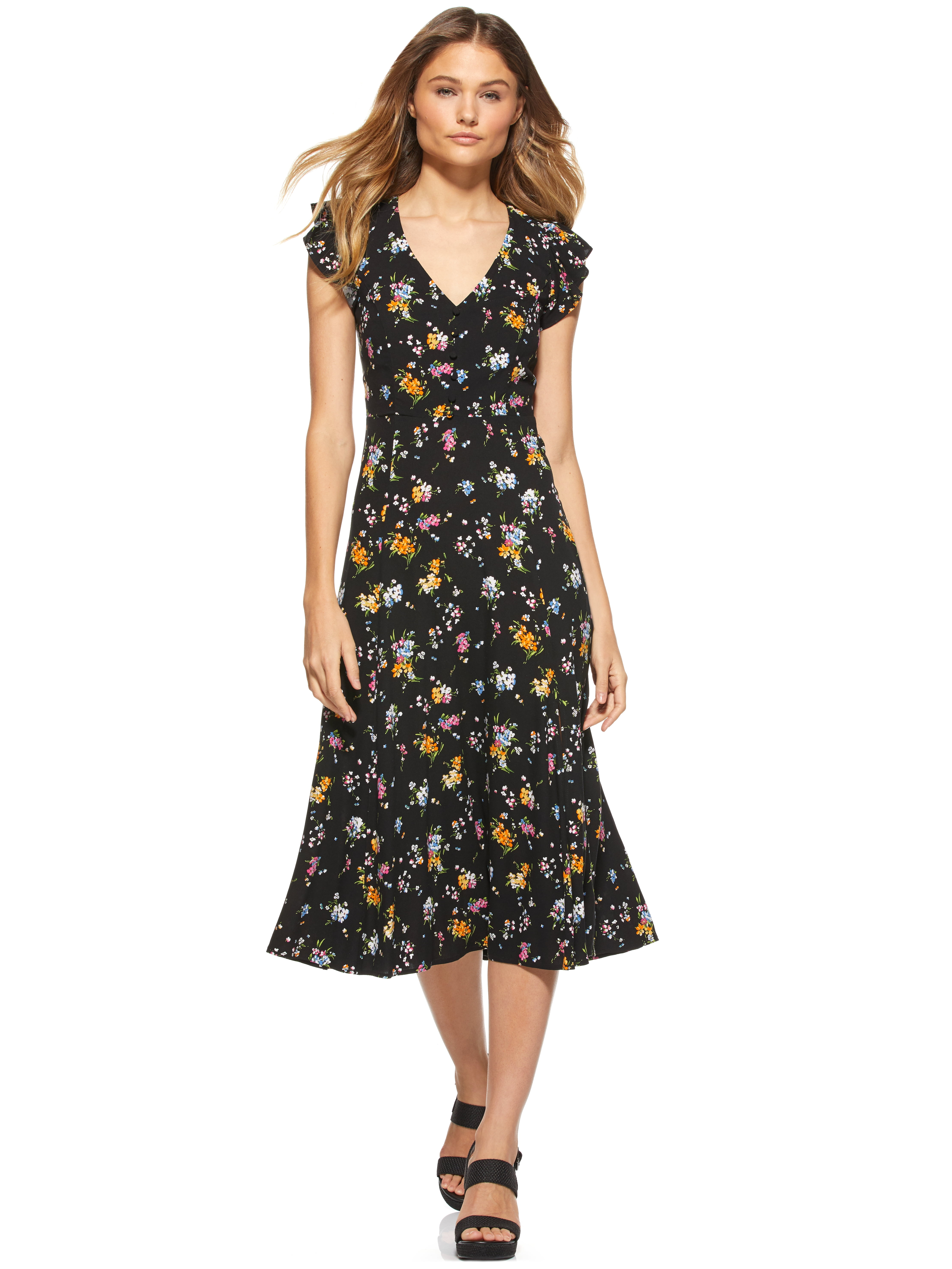 Scoop Women’s Midi Dress with Keyhole Back