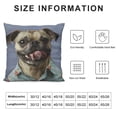 thumbnail image 5 of Qinduosi Pet Throw Pillow Cover Funny Pug Dogs Pillow Covers Pillowcovers Soft Double Side Print Sofa Linen Square Throw Pillowcover " inch for Living Room Bedroom Car Decor, 5 of 5