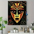 thumbnail image 4 of African Mask Geometric Wall Art Canvas Print， Suitable for Living Room， Bedroom， Office， Dining Room， and Hallway Decoration., 4 of 8