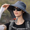 thumbnail image 3 of UV Protection Women\'s Sun Hat with Wide Brim, Neck Flap, and Chin Strap - Ideal for Outdoor Activities like Cycling and Mountaineering in Summer, 3 of 5