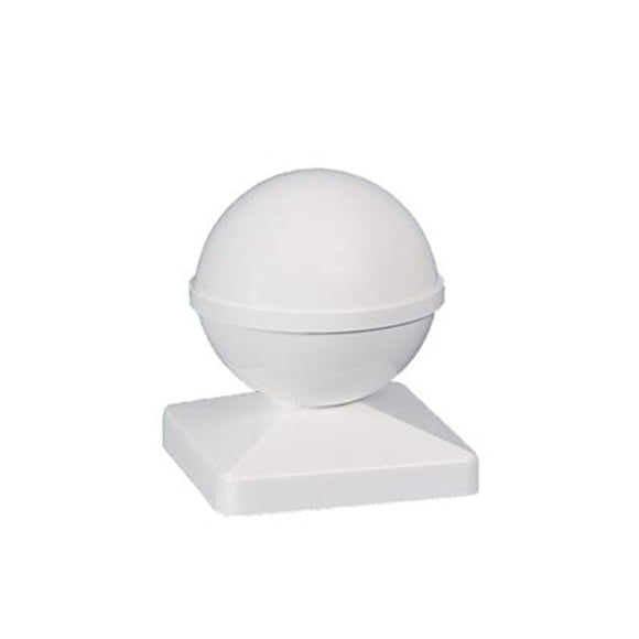 Classy Caps BP955 BALL PVC POST CAP 5X5 - White